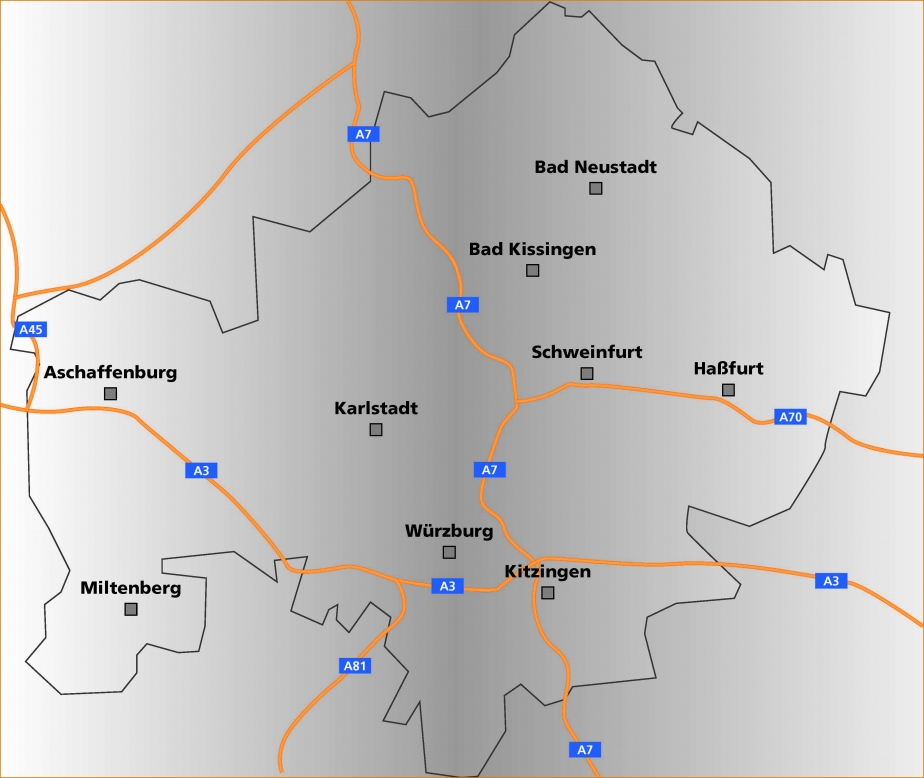 Einsatzgebiet Servicepoint Unterfranken