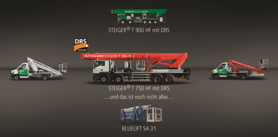 Auf der bauma präsentiert RUTHMANN erstmals ein weiteres Gerät mit DRS, den HEIGHTperformance STEIGER® T 750 HF