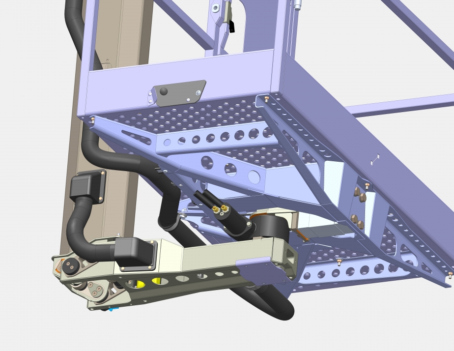 Die neue Bühnenkonsole ermöglicht bis zu 300 kg Traglast im Arbeitskorb der neuen TB-/TBR-Baureihe von RUTHMANN.