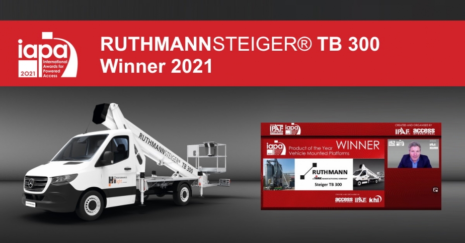 IAPA Awards Winner 2021 - Produkt des Jahres - Fahrzeugmontiert RUTHMANN STEIGER TB 300