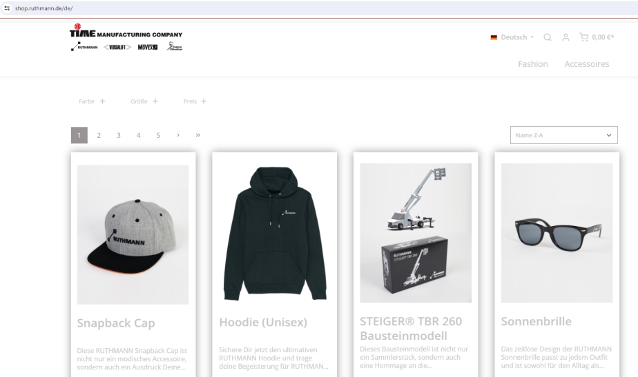 Ruthmann Merchandise Shop