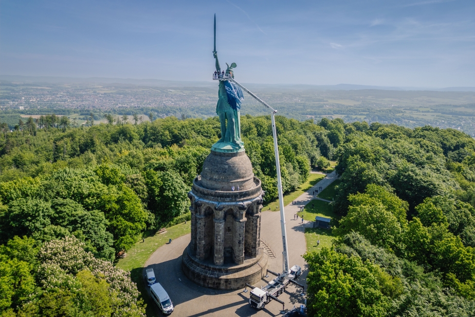 RUTHMANN STEIGER T 570 HF am Hermannsdenkmal. Foto: Stefan Brückner