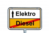 Schild Elektro - Diesel