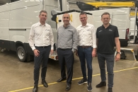 v.l.n.r.: Uwe Strotmann, Geschäftsführer RUTHMANN, Roman Rariy, CEO Time Manufacturing Company, Martin Lybæk Christiansen, MD, Versalift Europe, Charles Goffin, Geschäftsführer France Elévateur